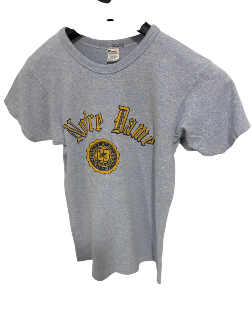 Vintage Champion 1980s Notre Dame SS T Shirt Size Medium Single Stitch - Picture 2 of 6